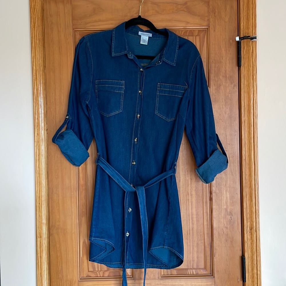 Denim shirt- dress it up or wear it with leggings